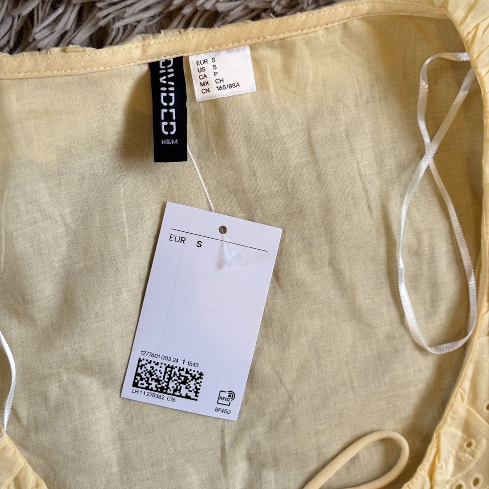 Жовта блуза з завʼязками H&M, p. S