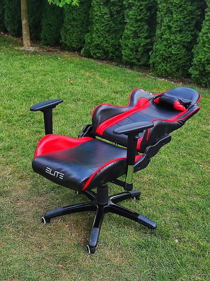 Fotel gamingowy Elite czarno czerwony