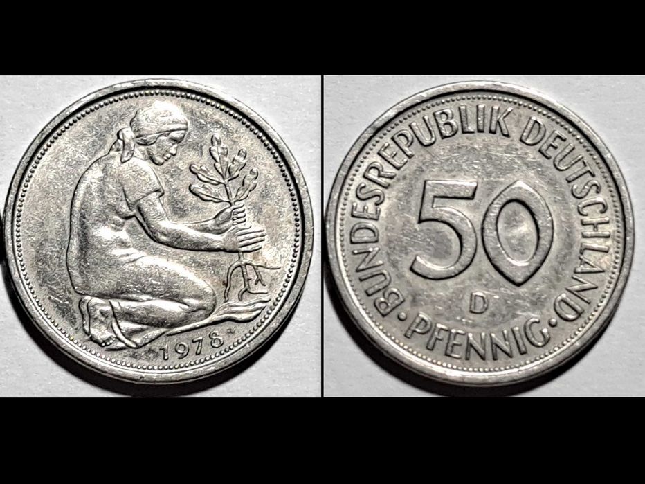 50 Pfennig - Niemcy Zachod. (RFN) - zest 2 monet - 1949, 78 - stan d.