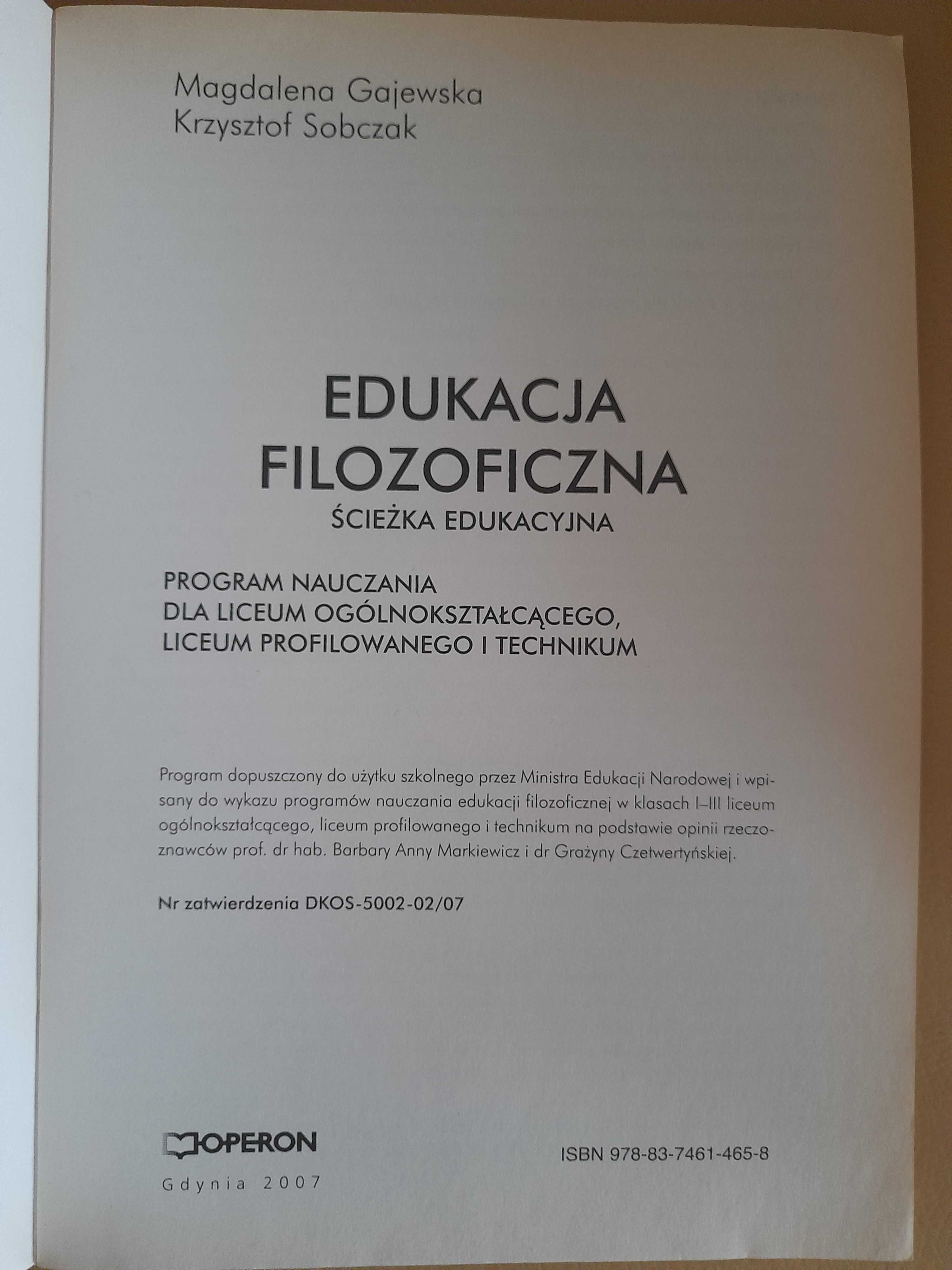 edukacja filozoficzna.ścieżka edukacyjna