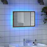 Vidaxl Lustro Łazienkowe Z Led, Dąb Artisan, 60X8,5X38 Cm