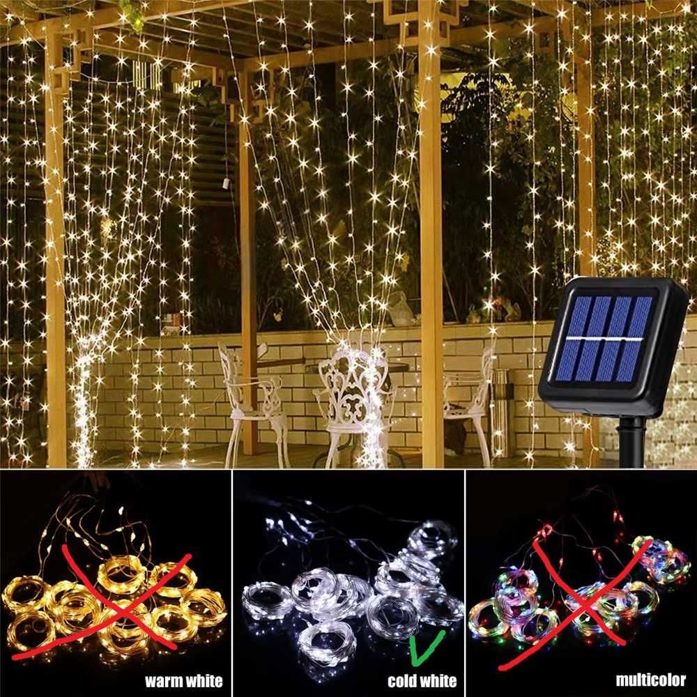 Kurtyna świetlna 300 LED 3x3 m biała