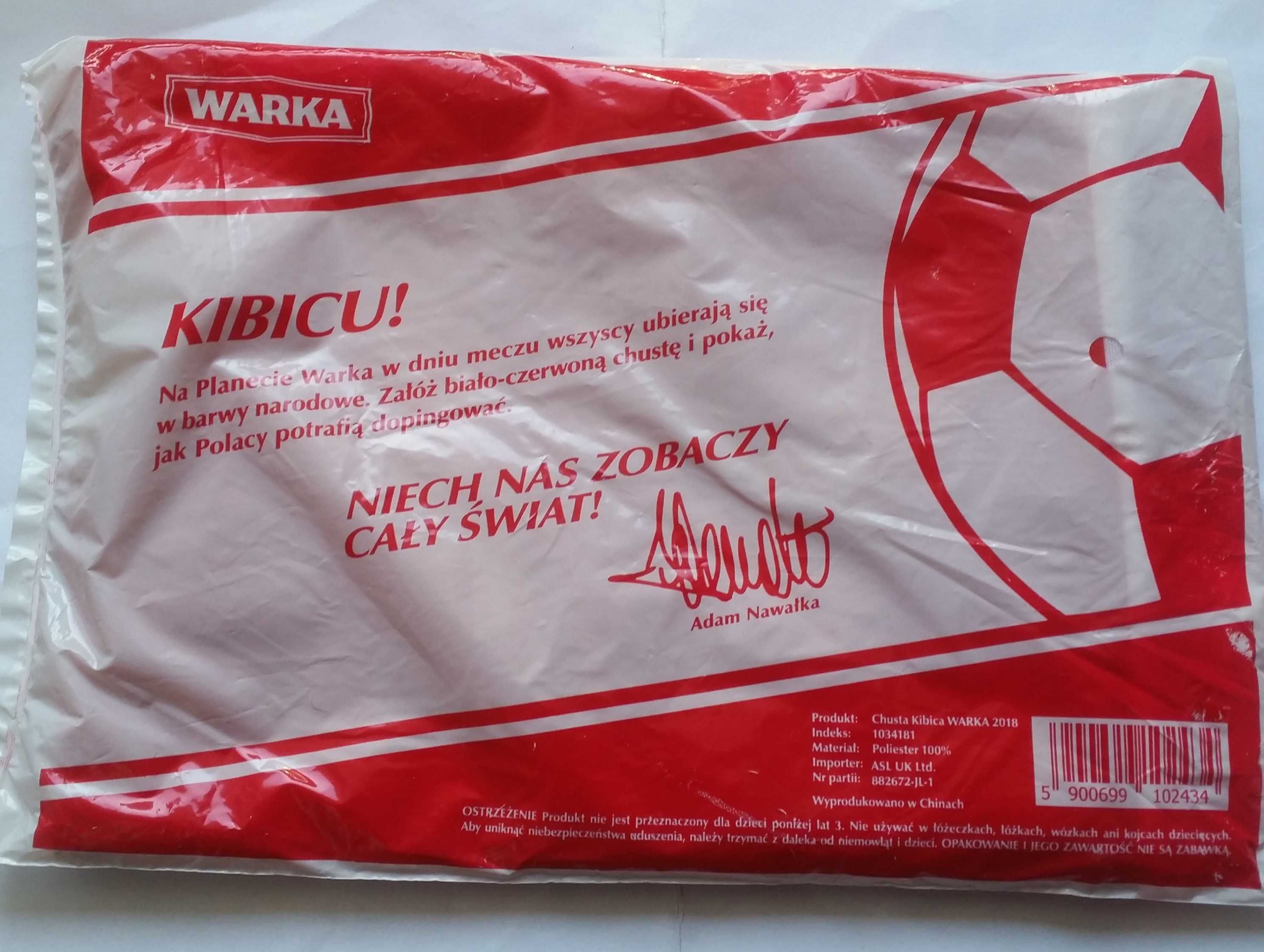 Biało -Czerwona  Flaga   - chusta kibica