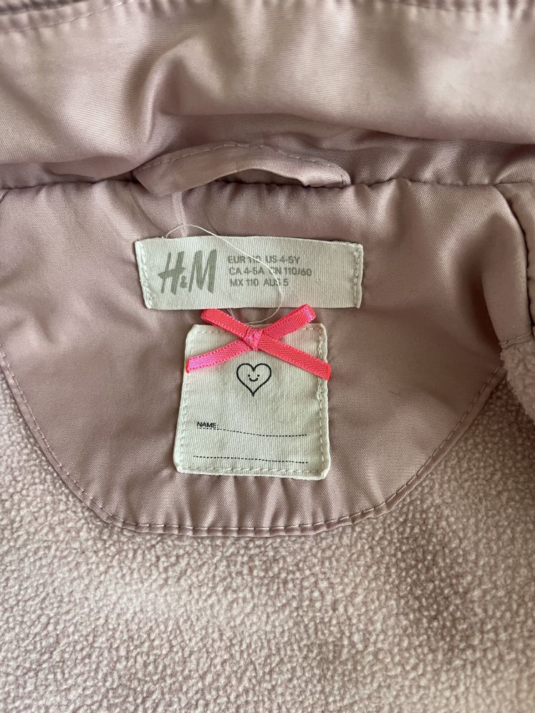 Вітровка курточка на флісі для дівчинки H&M