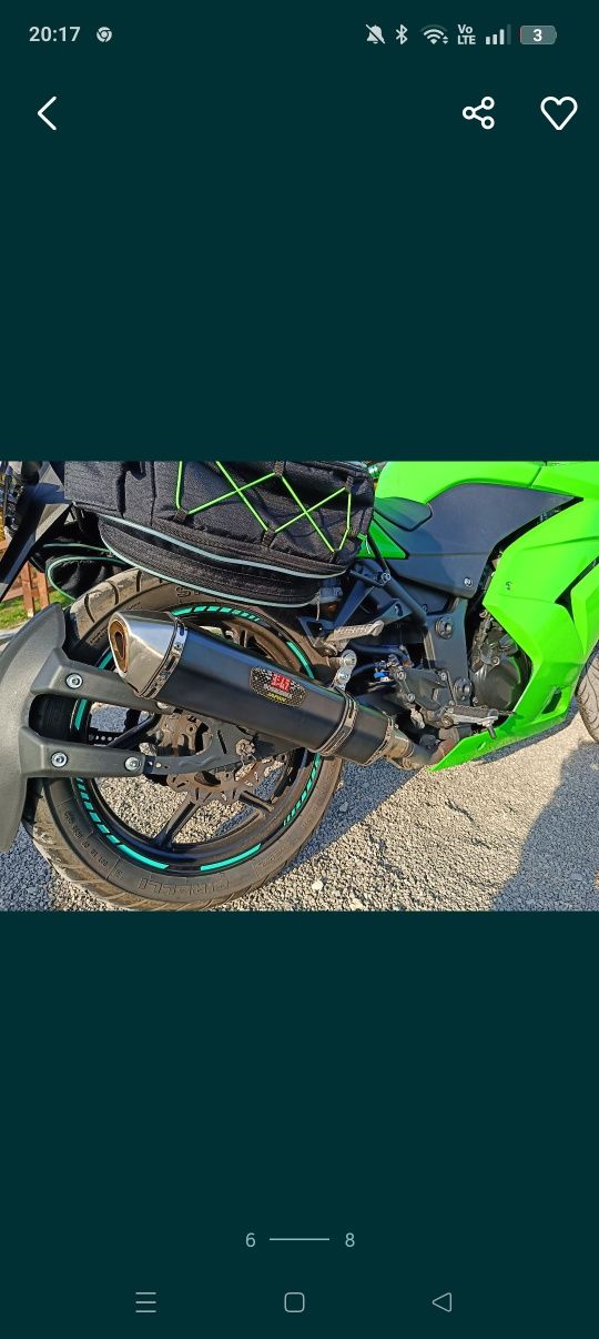 Kawasaki ninja a2 wzorowy stan doposażona niski przebieg obniżona