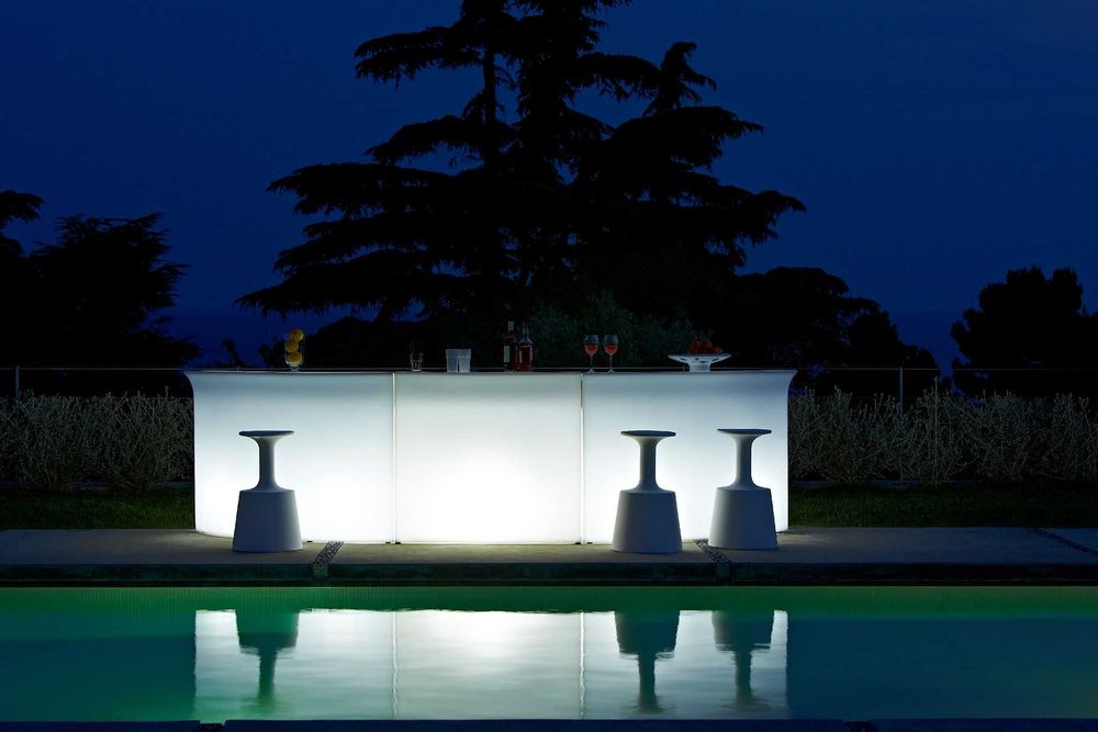 Mobiliario led balcão rgb