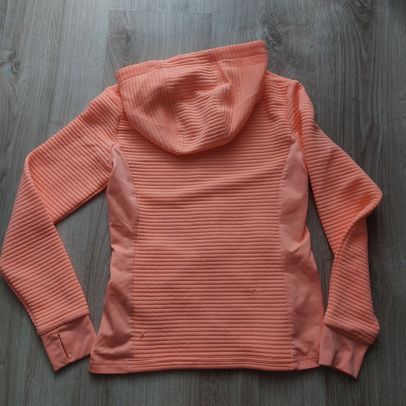 Bluza sportowa z kapturem zasuwana swetr rozmiar 134 140 pomarańczowa