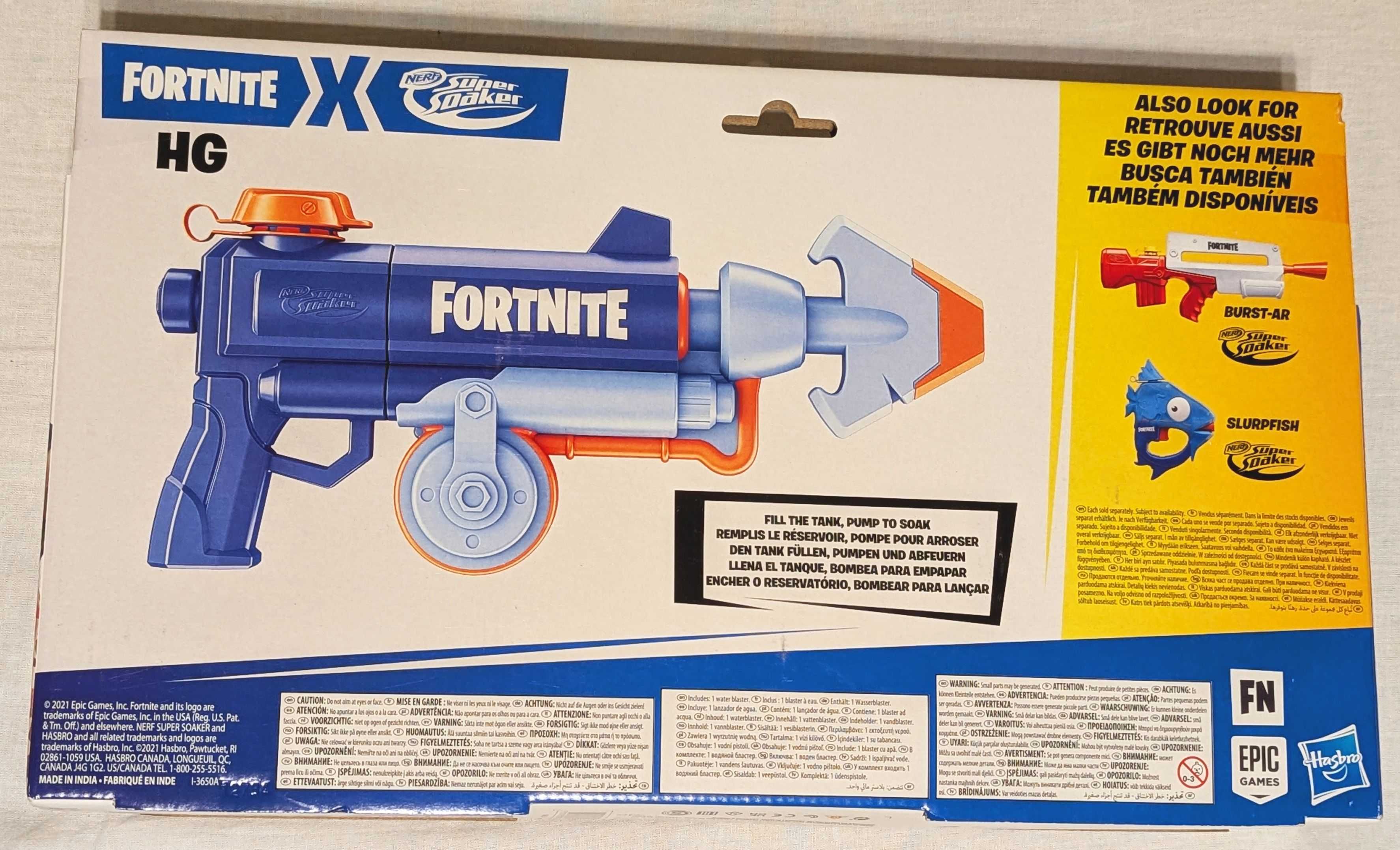 NERF Super Soaker Pistolet Wyrzutnia na wodę Fortnite HG Hasbro F2560
