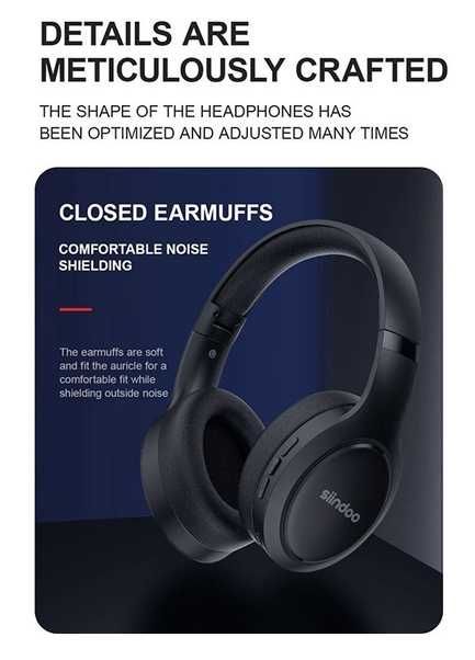 Бездротові навушники Siindoo JH-919 Stereo Bluetooth 5.1 174 Чорний