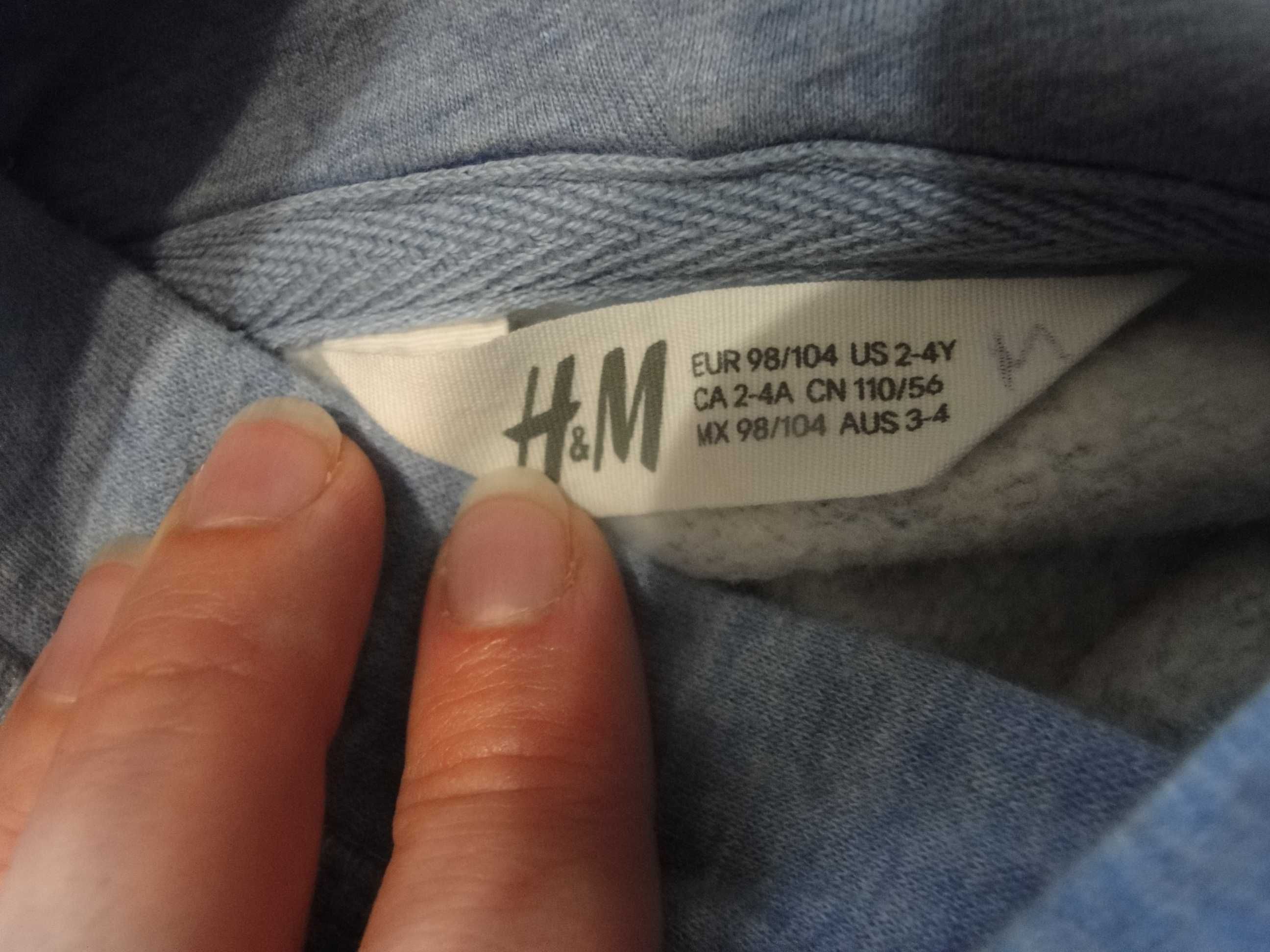 bluza z kapturem H&M 98-104 jak nowa chłopiec