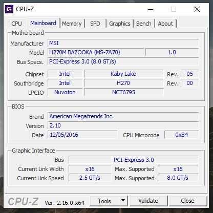 Płyta główna MSi Bazooka H270m Intel Socket LGA 1151
