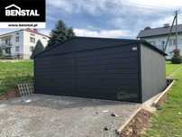 8. Garaż Blaszany 6×5 Dwuspadowy BTX 7016 Bramy Uchylne PROMOCJA