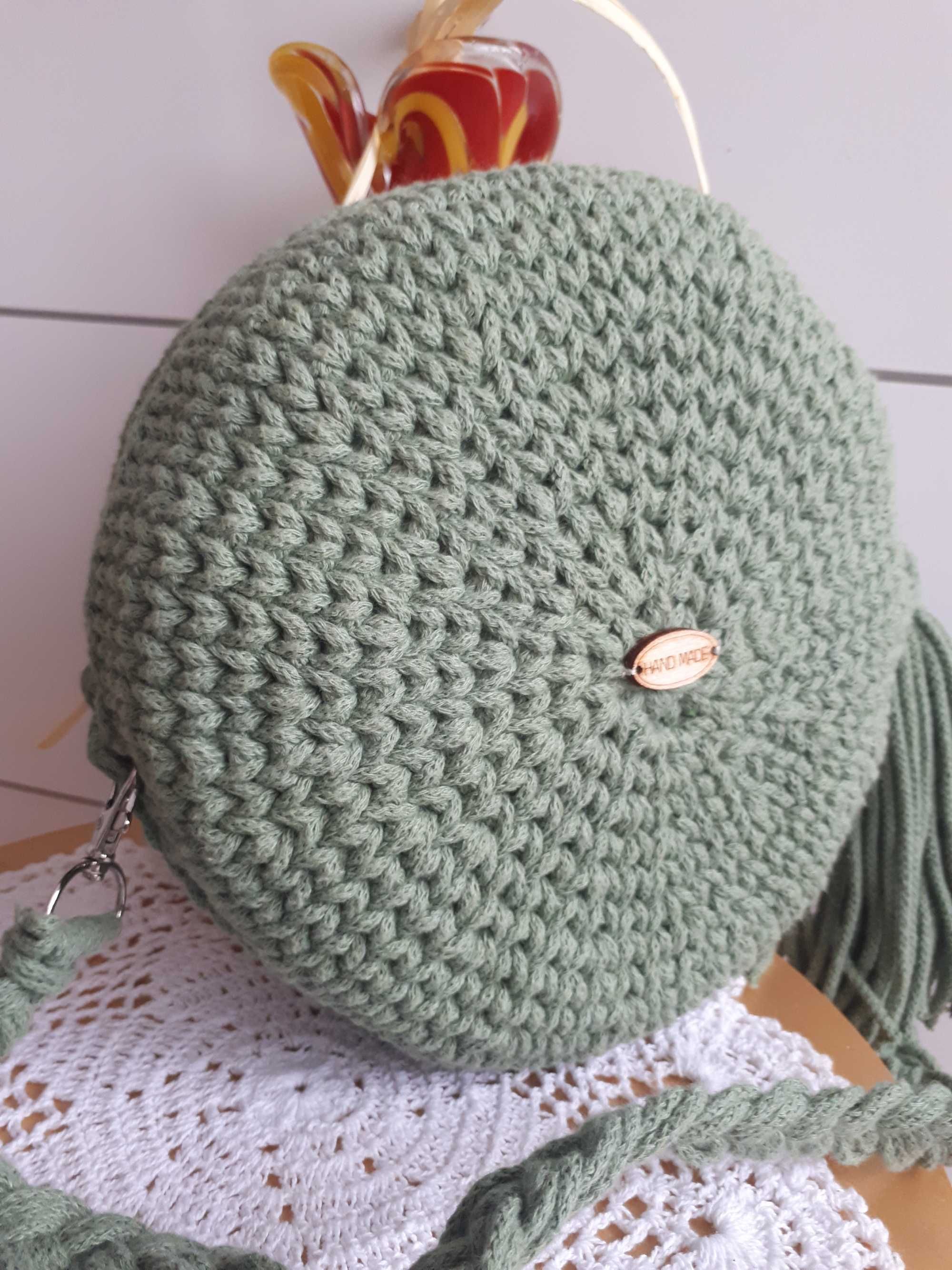 Torebka handmade ze sznurka bawełnianego