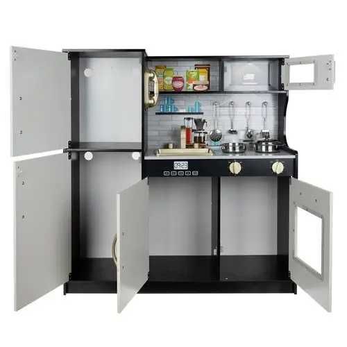 Дитяча кухня КОЛІР НА ВИБІР Деревяна велика ігрова кухня +посуд +звуки