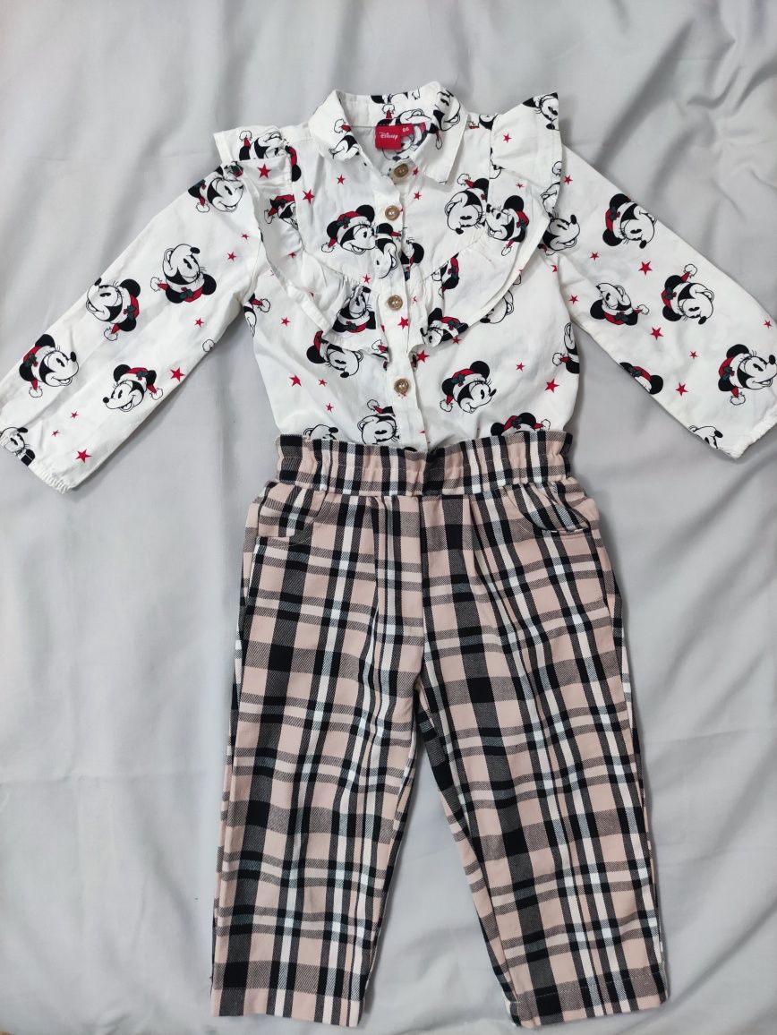 Elegancki komplet świąteczny Myszka Mickey rozm.86