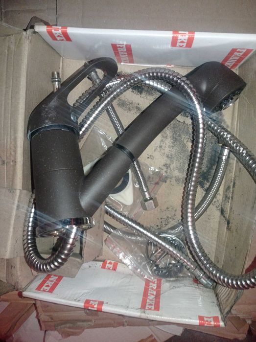 Zlew zlewozmywak Franke Pebel brąz cały zestaw + bateria Senga