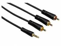 Kabel Hama minijack (3,5 mm) - 3x RCA (cinch) 1,5 m Techline