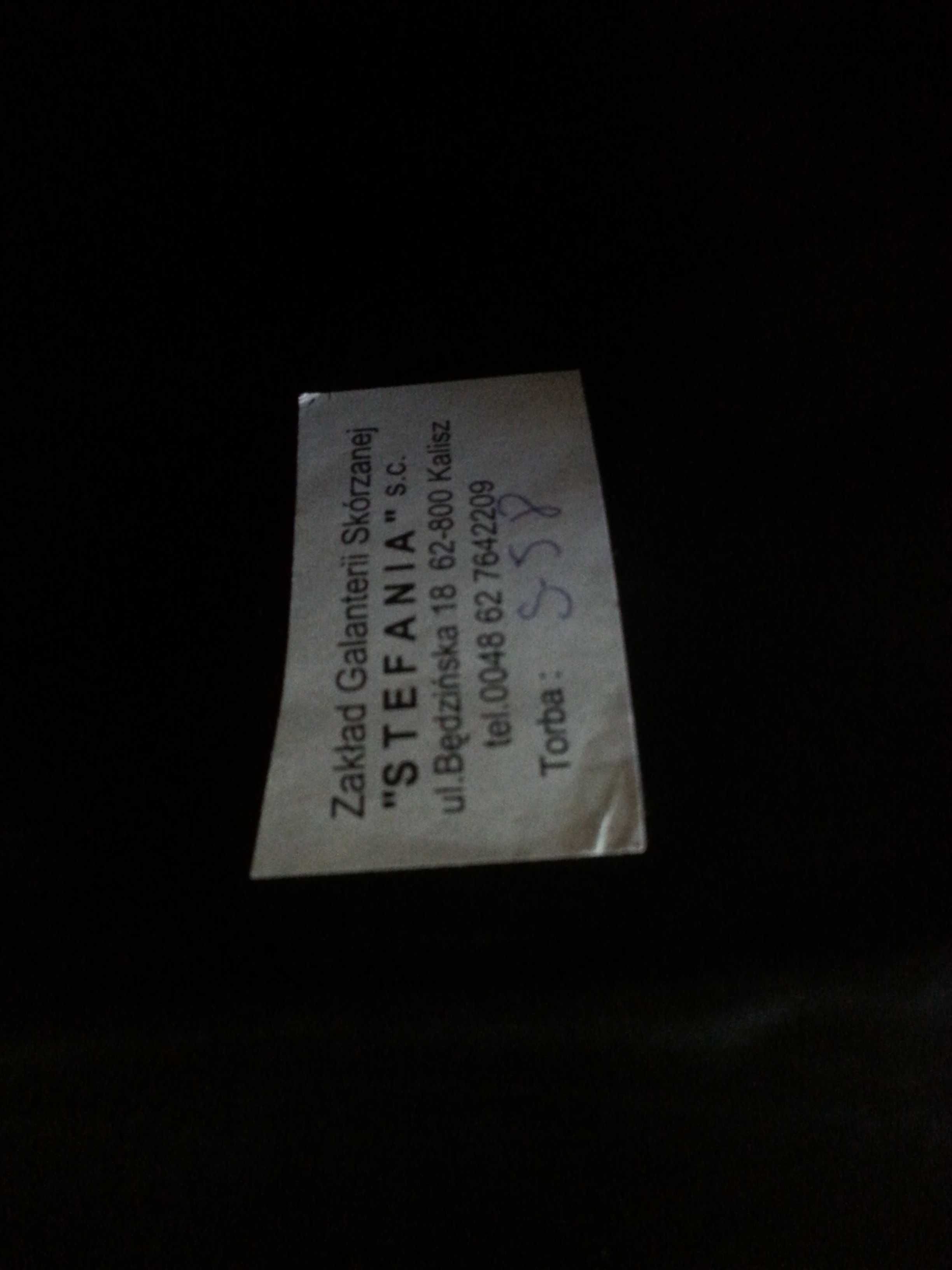 Aktówka męska czarna skórzana