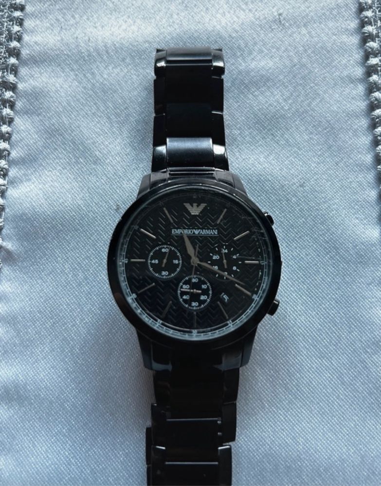 Zegarek ARMANI czarny klasyczny z chronografem AR 2485