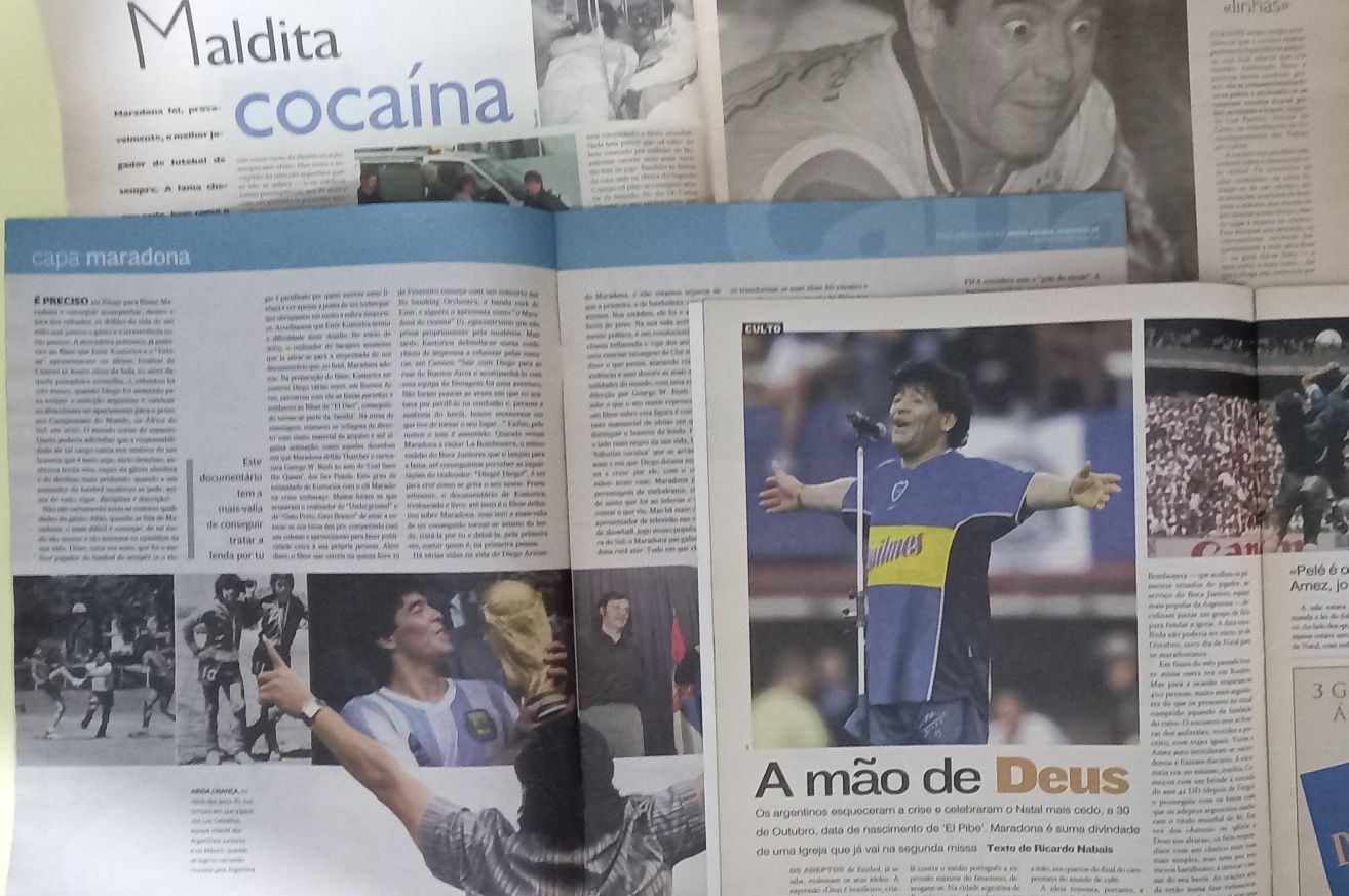 Maradona em 2000, 2002 e 2009 revistas e conteúdos