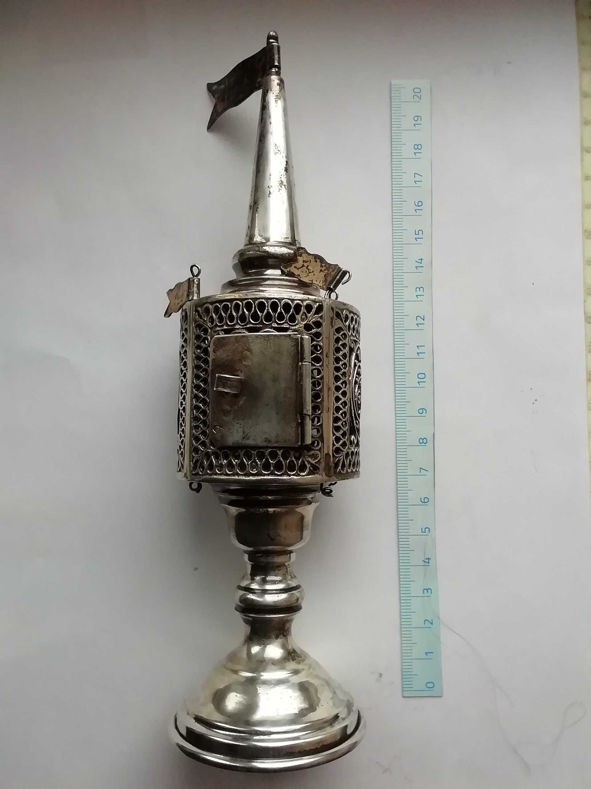 Balsaminki judaika srebro sygn. pr. 84 i nazwiskiem 20 cm. wg 130 g.