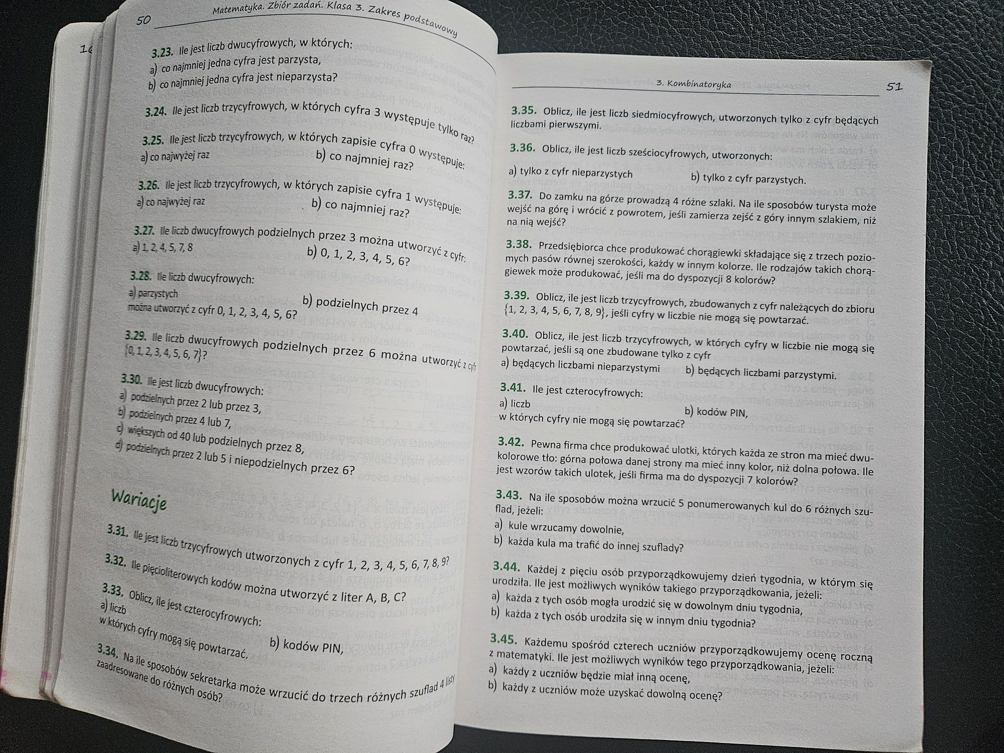 Matematyka zbór zadań do liceów i techników, klasa 3