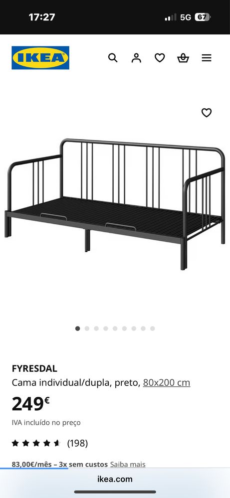 Cama ikea FYRESDAL