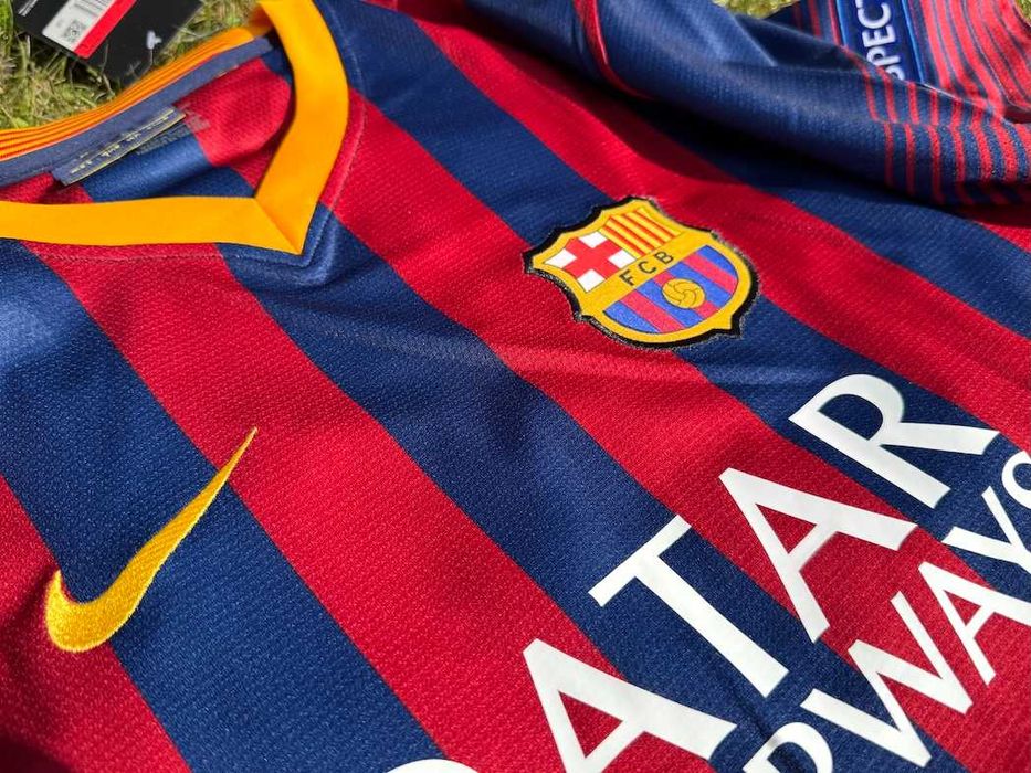 Koszulka piłkarska FC Barcelona 2013/14 domowa Neymar JR 11 UCL, L