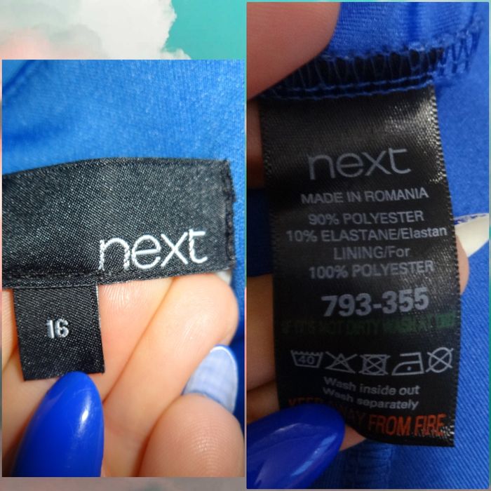 Next красивое нарядное синее женское платье 50 52 XL XXL