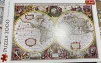 Puzzle trefl 2000 Mapa Ziemi, 1630, Henricus Hondius