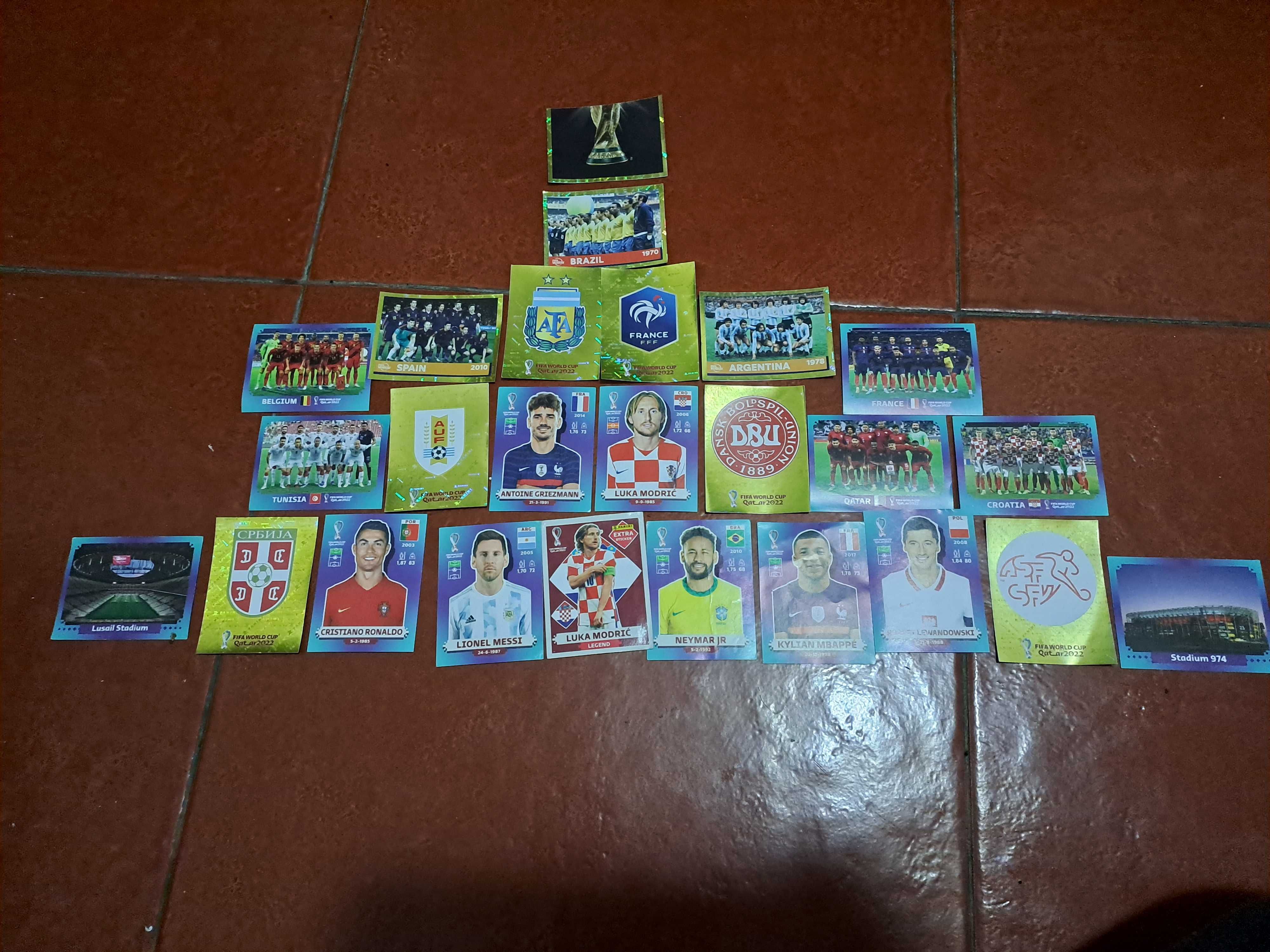 Cromos / cartas da copa 2022