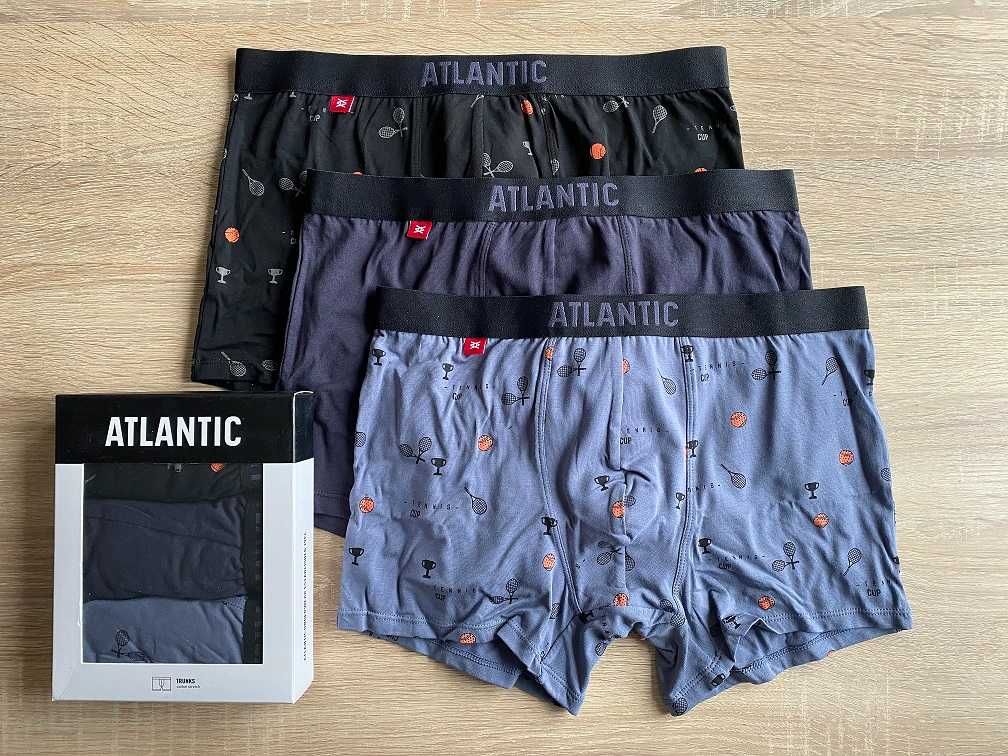 Мужские трусы боксеры чоловічі труси атлантик Atlantic Польша набор 3ш