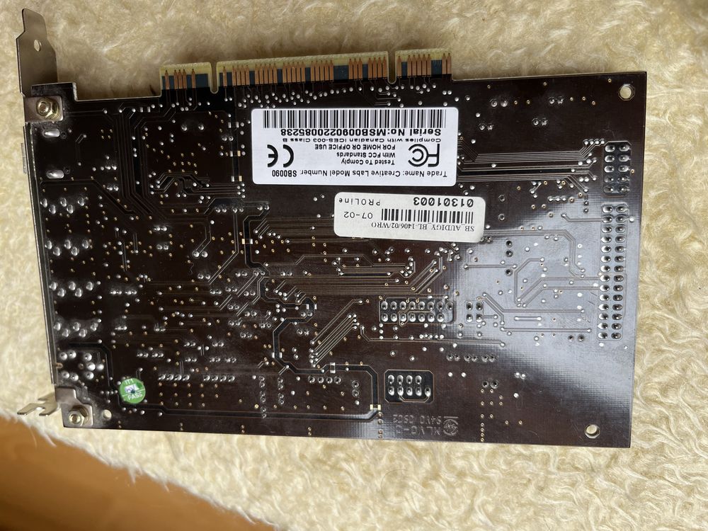Sound blaster audigy model SB0090 Eax advanced hd pci