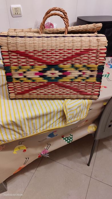 Cesta de junco nova  lindíssima