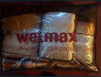 Welmax komplet kołdra poduszki satyna wełna 155x200 cm