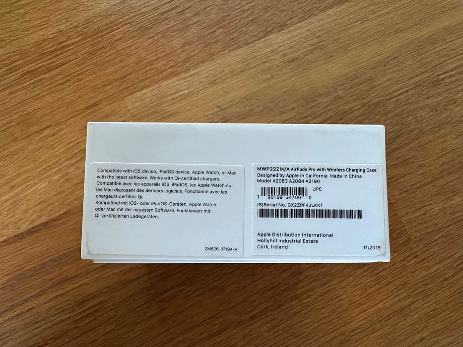 Apple AirPods Pro (1st gen.) sprawne, dowód zakupu A2083 A2084 A2190