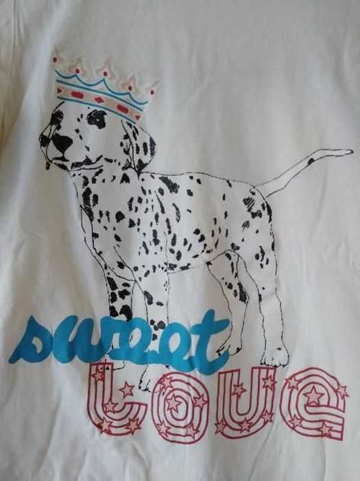 Dziewczęca bluzeczka z długim rękawem z dalmatyńczykiem rozm. 110/116