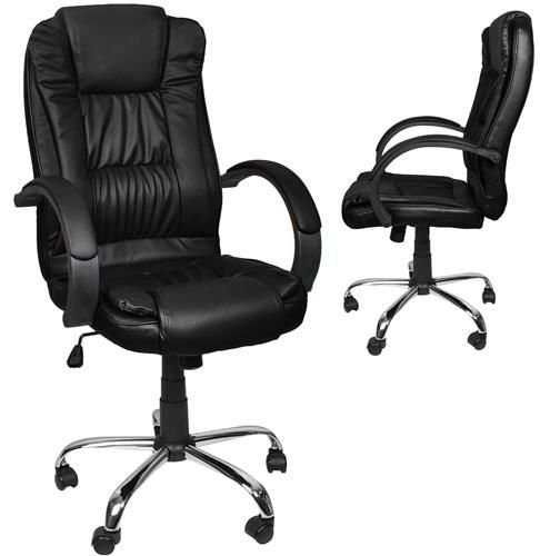 Fotel biurowy skóra eko Krzesło biurowe  - biały