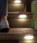 NOWE 4 szt lampa solarna LED na schody balkon wodoodporna brązowa