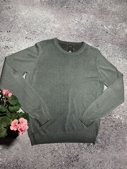 Серая премиальная лонгслив кофта мужской Diesel (Оригинал)