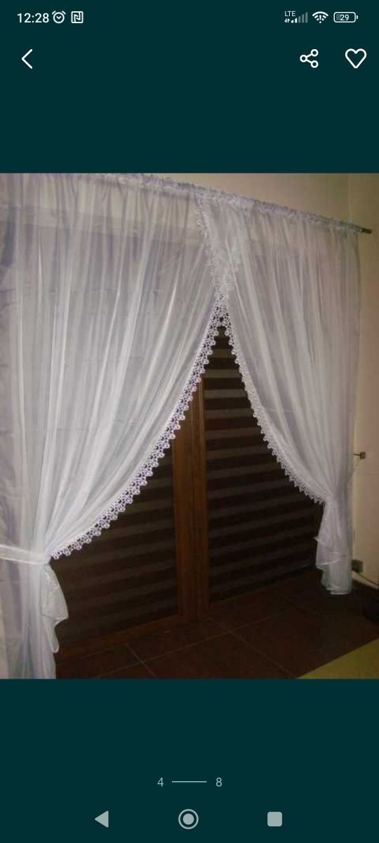 ‼️ SUPER CENA ‼️ Firana salonowa 245x400 z białego woalu z gipiurą