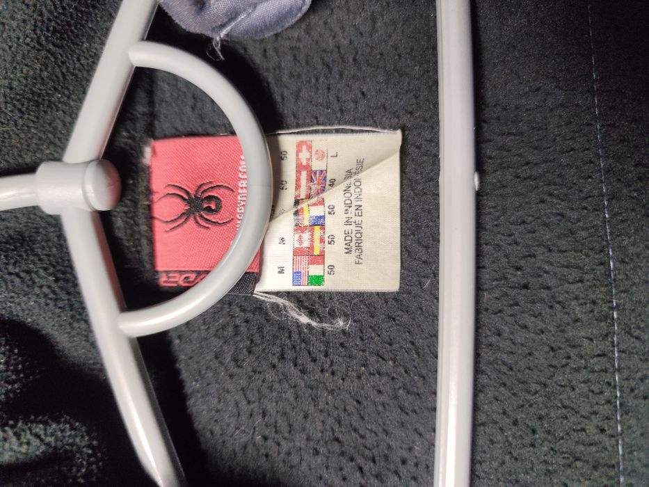 Потужна сіра фліска Spyder,нейлон,чоловіча флісова кофта,зіп спайдер