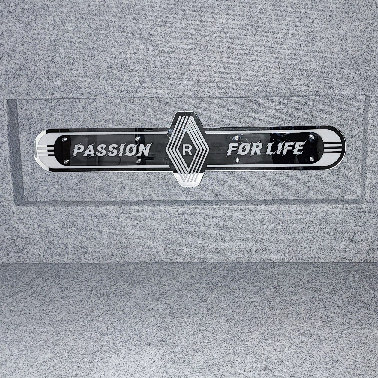 Renault Lustro LED  na tylną ścianę, Passion for Life R01-BLUE