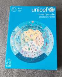 Puzzle Unicef Unikat okrągłe