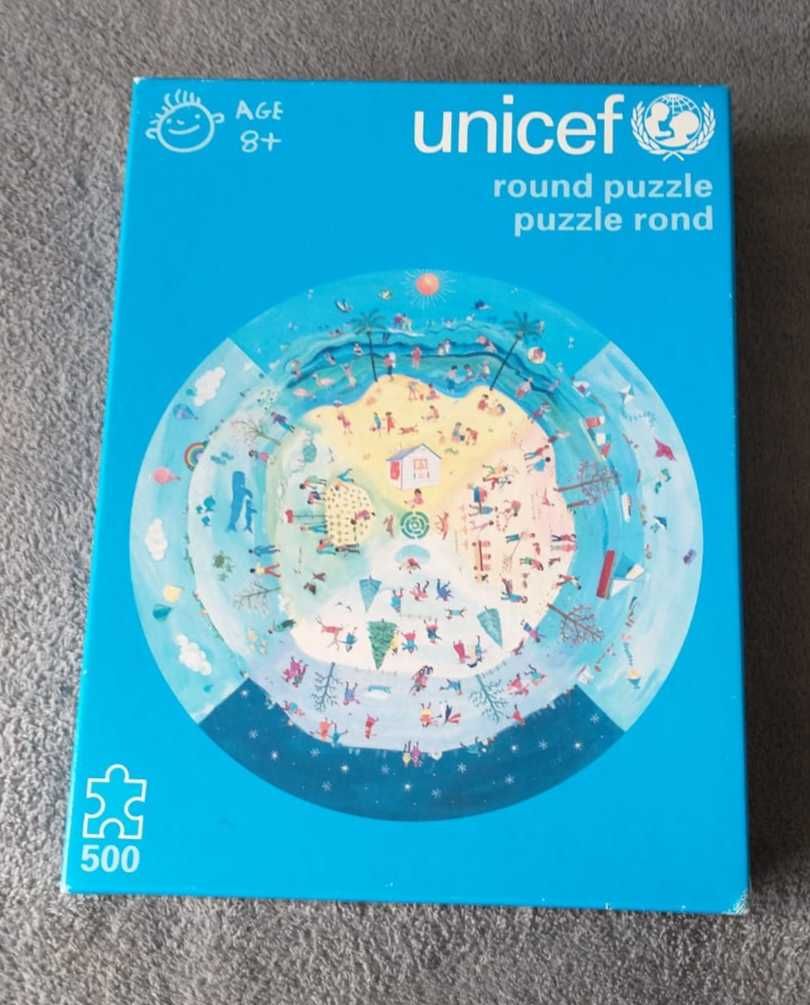 Puzzle Unicef Unikat okrągłe