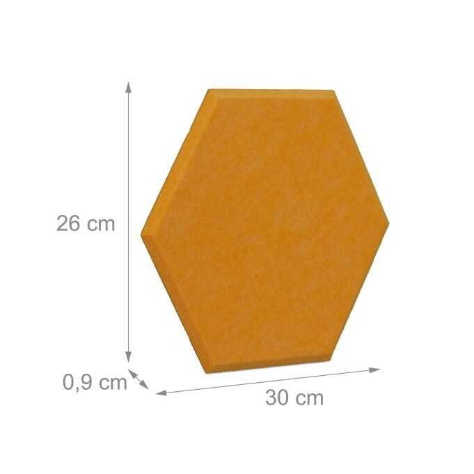 Tablica z filcu na pinezki sześciokąty 6 sztuk 26x30cm samoprzylepna