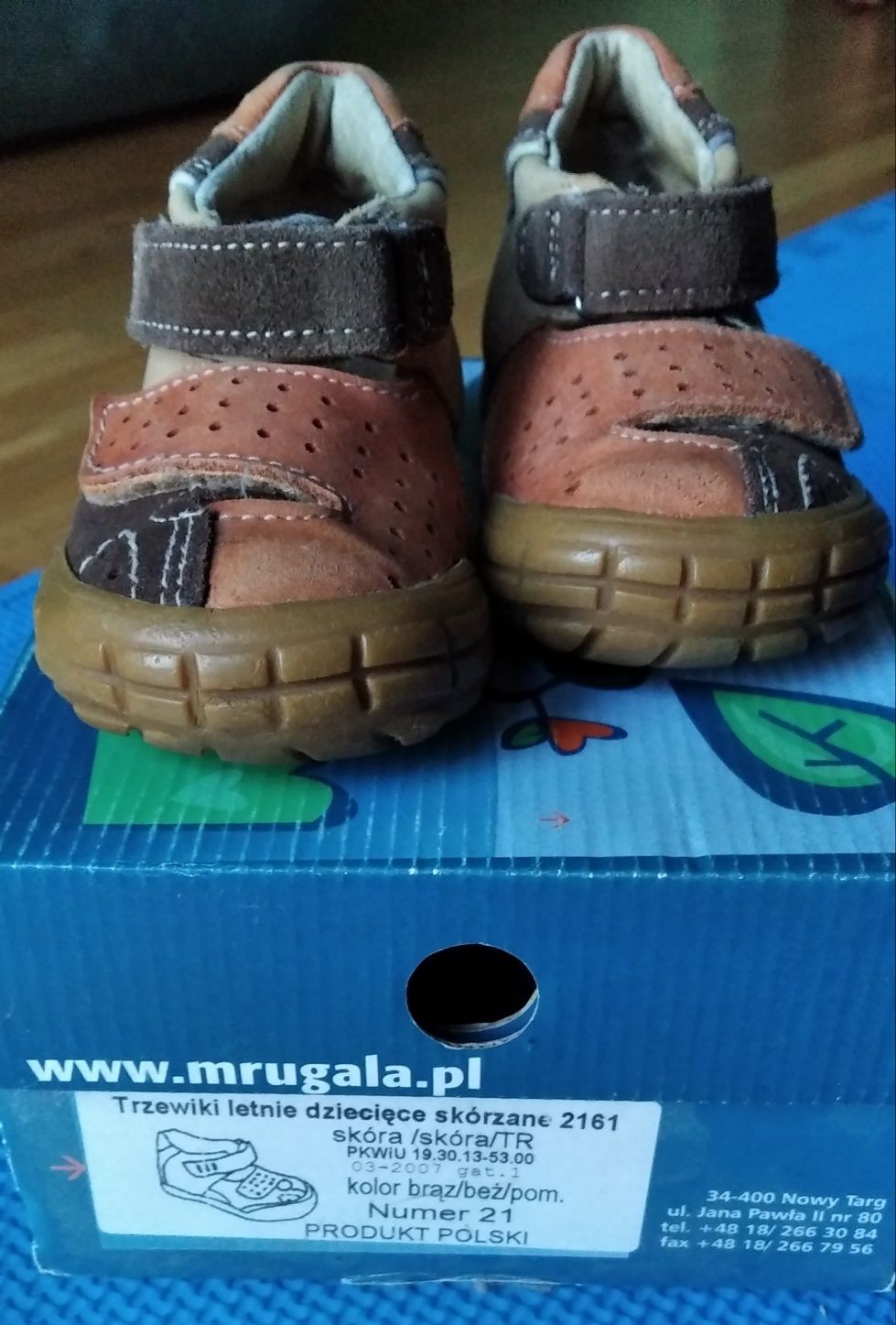 Sandały sandałki Mrugała dla malucha rozmiar 21