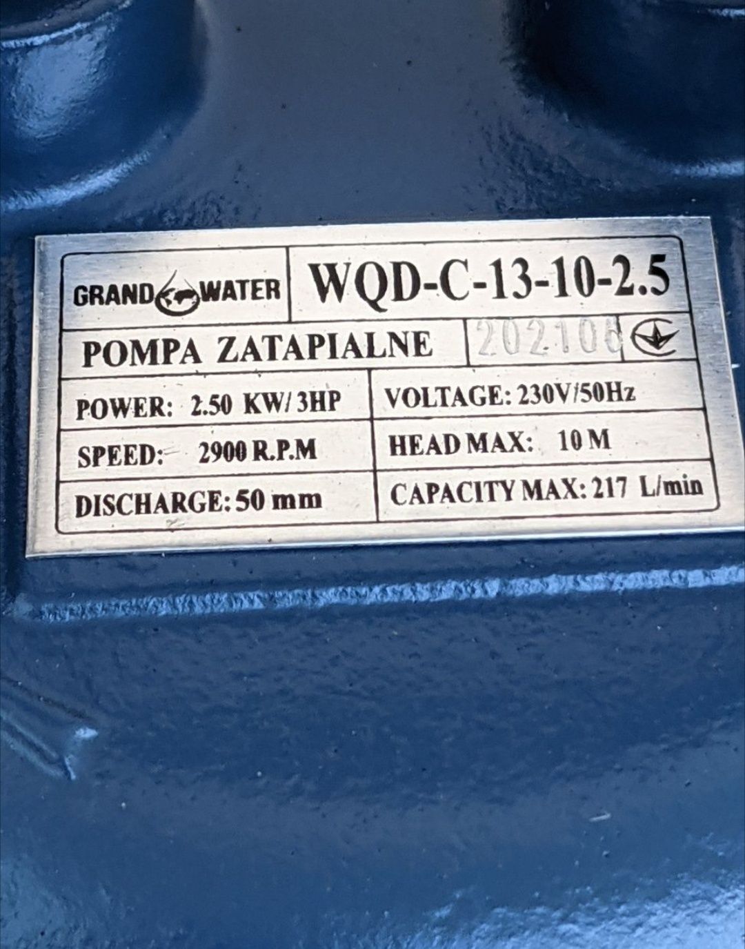 WQD - C-13-10-2.5 Pompa Zatapialne насос з ножем