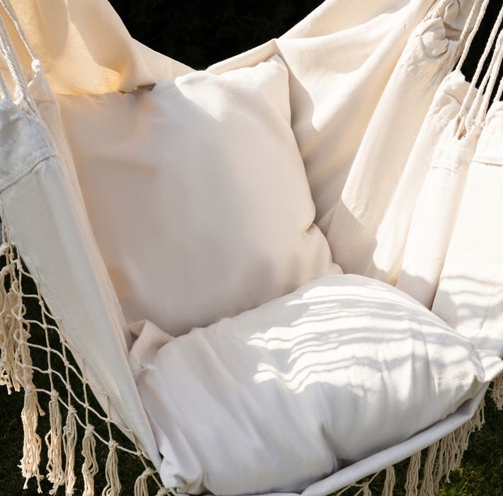 Krzesło Brazylijskie Fotel Wiszący Huśtawka Hamak Ogrodowy Kokon XXL