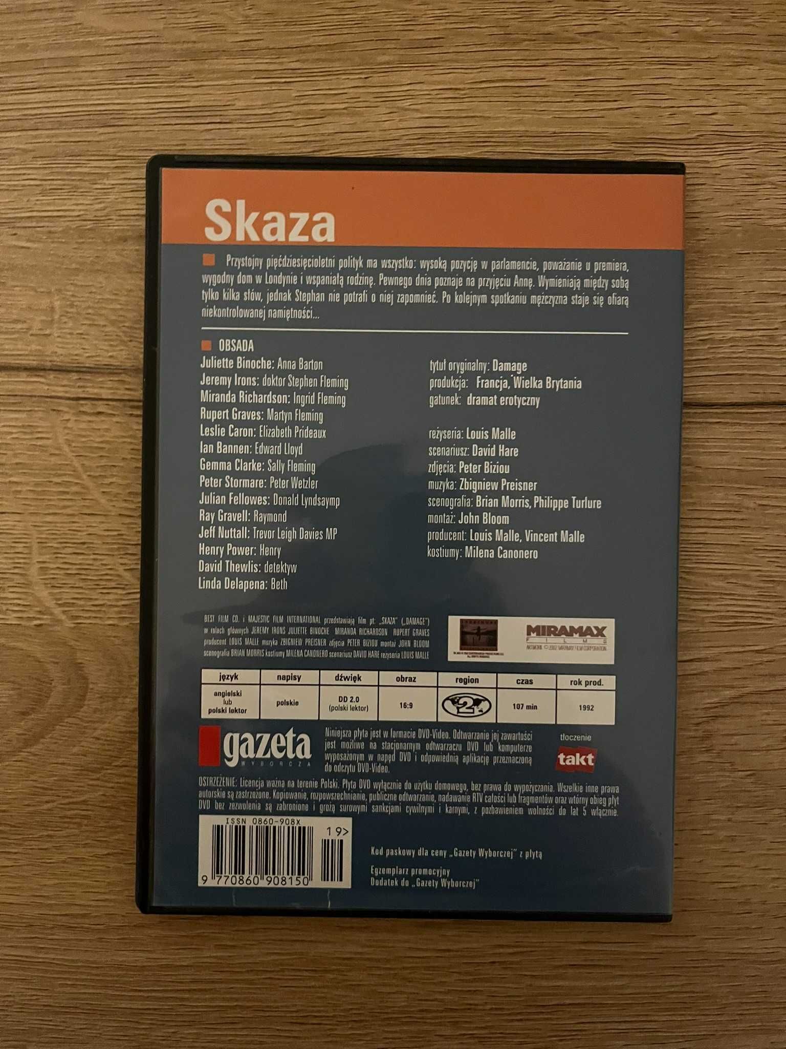 Płyta DVD "Skaza"